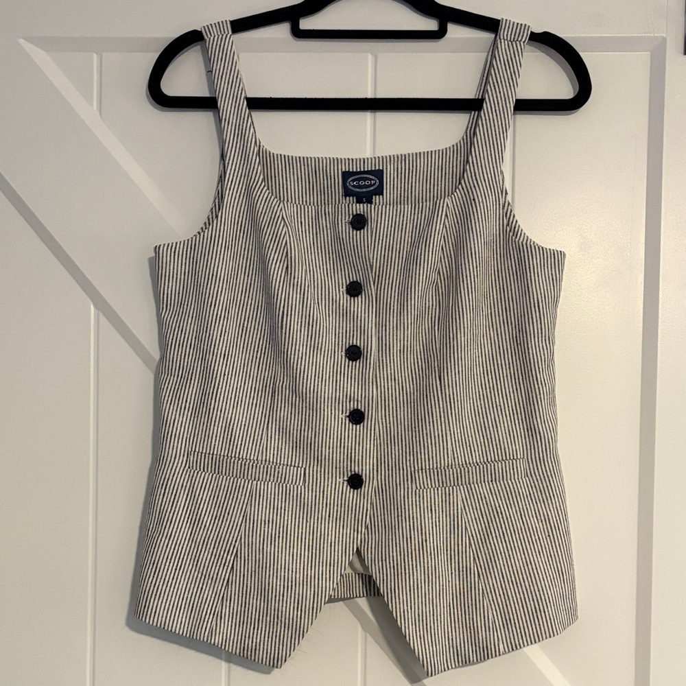 Scoop Striped Vest Size Small